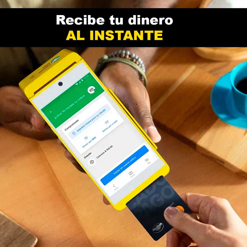 terminal mercado pago amarilla 2025 hot sale smart 2 tickets tarjetas dinero instante